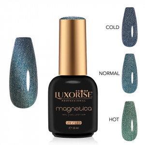 Oja Semipermanenta LUXORISE MAGNETICA - ThermoCharm, Midnight Mirage 10ml - Img 2