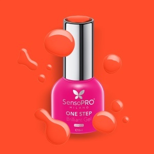 Oja Semipermanenta One Step Brilliant Gel SensoPRO Milano - #107 Fire Storm, 8ml - Img 2