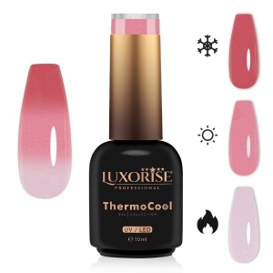 Oja Semipermanenta Termica 3 Culori LUXORISE ThermoCool, Blush Bliss 10ml