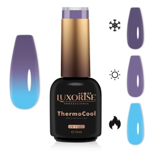 Oja Semipermanenta Termica 3 Culori LUXORISE ThermoCool, Mystic Sky 10ml