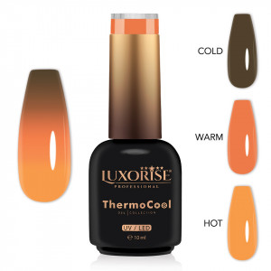 Oja Semipermanenta Termica 3 Culori LUXORISE ThermoCool, Twinkling Twirl 10ml - Img 2