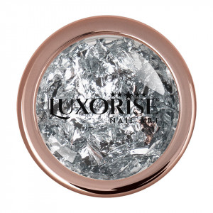 Pigment Unghii LUXORISE Platinum Flake, Silver - Img 2