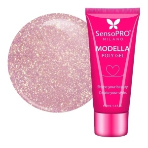 Polygel MODELLA SensoPRO Milano - Rose Gold Sheen, 50ml