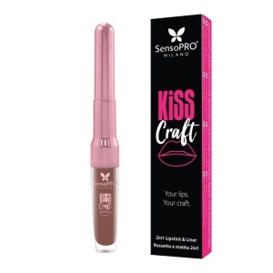 Ruj lichid si creion de buze 2in1 Kiss Craft SensoPRO Milano, Honey - Img 2