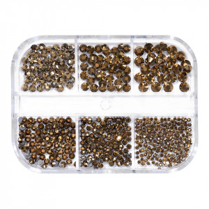 Strasuri Unghii LUXORISE Champagne Crystals, 6 modele - Img 2