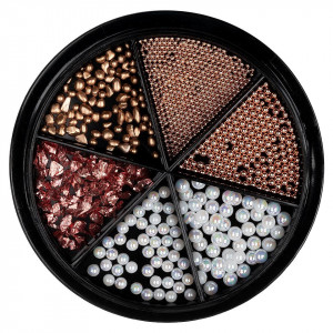 Strasuri Unghii Royal White & Rose, LUXORISE
