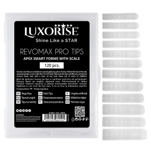 Tipsuri Reutilizabile Polygel & Gel REVOMAX PRO TIPS LUXORISE Flexible Apex, 120 buc - Img 2
