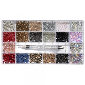 Cristale Unghii Crystal Blossom LUXORISE, Set 20 modele - Img 2