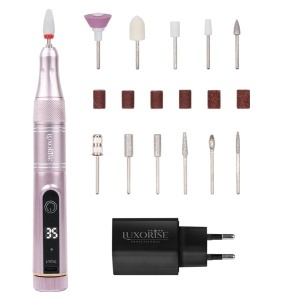 Freza Unghii Portabila DiamondEdge PRO 35.000 RPM - LUXORISE, Pink - Img 4