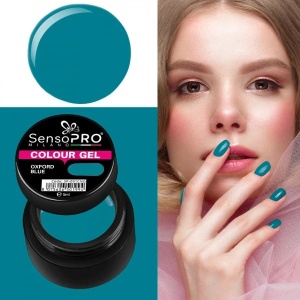 Gel UV Colorat Oxford Blue 5ml, SensoPRO Milano - Img 2