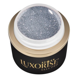 Gel UV Constructie Unghii RevoFlex Disco LUXORISE 15ml, Luxe Silver - Img 4