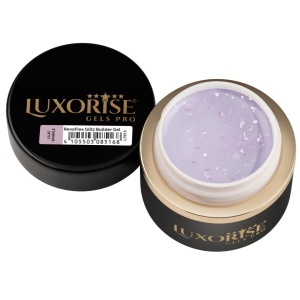 Gel UV Constructie Unghii RevoFlex Glitz LUXORISE 15ml, Lilac Sparkle - Img 2