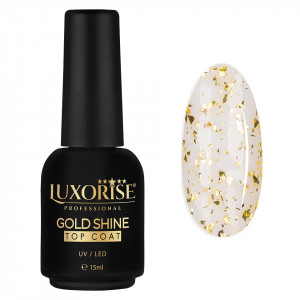 Gold Shine Top Coat LUXORISE, 15ml - Img 3