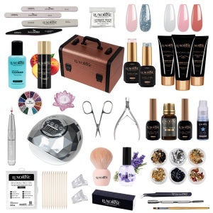 Kit Polygel REVOMAX LUXORISE MASTER Sculpt cu Lampa & Freza + CADOURI