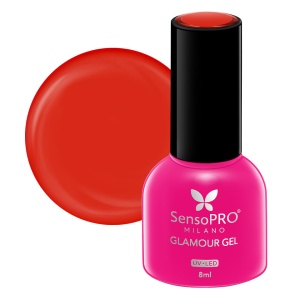 Oja Semipermanenta Glamour Gel SensoPRO Milano - #05 Strawberry Shake, 8ml