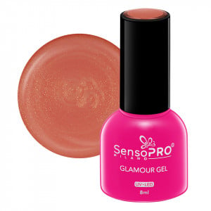 Oja Semipermanenta Glamour Gel SensoPRO Milano - #115 Apricot Bliss, 8ml