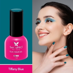 Oja Semipermanenta Glamour Gel SensoPRO Milano - #36 Tiffany Blue, 8ml - Img 2