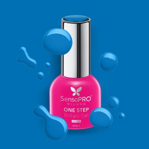 Oja Semipermanenta One Step Brilliant Gel SensoPRO Milano - #114 Waterfall Sky, 8ml - Img 2