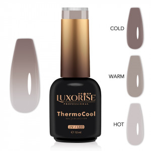 Oja Semipermanenta Termica 3 Culori LUXORISE ThermoCool, Cashmere Love 10ml - Img 2