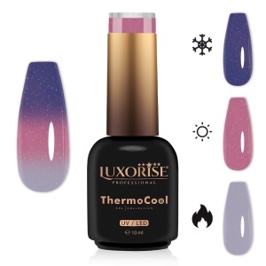 Oja Semipermanenta Termica 3 Culori LUXORISE ThermoCool, Charming Glow 10ml