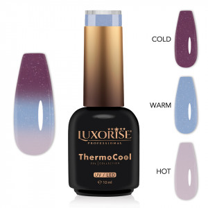 Oja Semipermanenta Termica 3 Culori LUXORISE ThermoCool, Heaven Bliss 10ml - Img 2