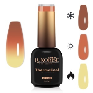 Oja Semipermanenta Termica 3 Culori LUXORISE ThermoCool, Hippie Hope 10ml - Img 1