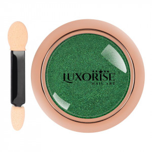 Pigment Unghii LUXORISE Mirror Powder, Lucky Green - Img 3