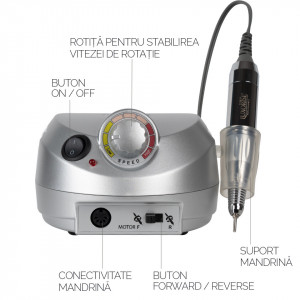 Pila electrica profesionala PowerPRO Elite - LUXORISE , 30.000 RPM, Silver - Img 6