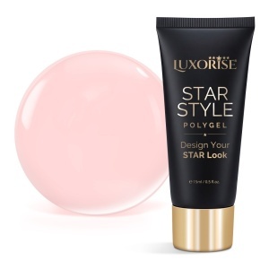 Polygel LUXORISE STAR STYLE - STAR NUDE Collection, Soft Nude, 15ml
