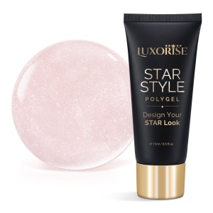 Polygel LUXORISE STAR STYLE - STAR SIGNATURE Collection, Exquisite Nude, 15ml - Img 2