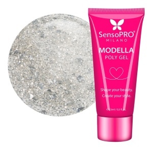 Polygel MODELLA SensoPRO Milano - Aura Diamond, 15ml