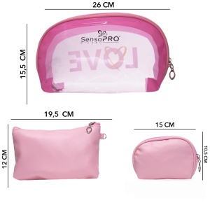 Portfard Travel SensoPRO Milano, Lovely Pink, set 3 buc - Img 2