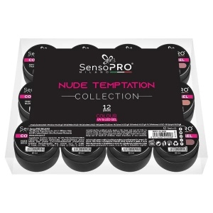 Set 12 Geluri UV Colorate Nude Temptation Collection, SensoPRO Milano - Img 4
