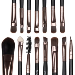 Set 15 Pensule Machiaj Profesionale SensoPRO Milano Travel Black + CADOU - Img 3