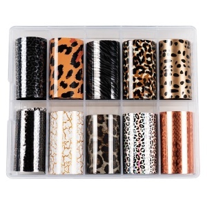 Set Folii Transfer LUXORISE #47 Animal Print, Set 10 buc