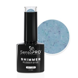 Shimmer Rubber Base SensoPRO Milano 10ml, Spoty Sky #52
