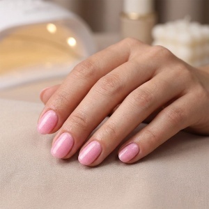 Shimmer Rubber Base SensoPRO Milano 10ml, Strawberry Radiance #63 - Img 2