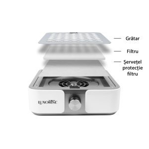 Aspirator Praf Unghii 60W Air MAX Elite - LUXORISE, Silver - Img 4