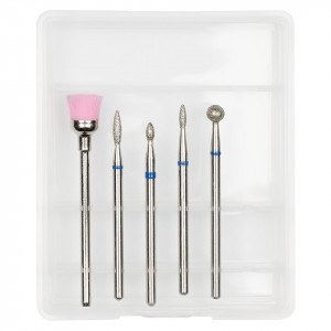 Capete Freza Unghii Diamantate LUXORISE #26, set 5 buc