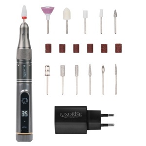 Freza Unghii Portabila DiamondEdge PRO 35.000 RPM - LUXORISE, Grey - Img 3