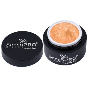 Gel Constructie Unghii Expert Line FrostedConfetti, SensoPRO Milano - SunFizz 15ml - Img 2