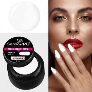 Gel UV Colorat French White 5ml, SensoPRO Milano - Img 2