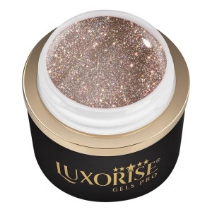 Gel UV Constructie Unghii RevoFlex Disco LUXORISE 15ml, Glam Gold - Img 4