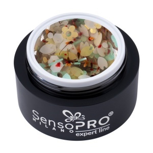 Gel UV Transparent Bloom Dream, SensoPRO Milano Expert Line - Peach Confetti 5ml - Img 4