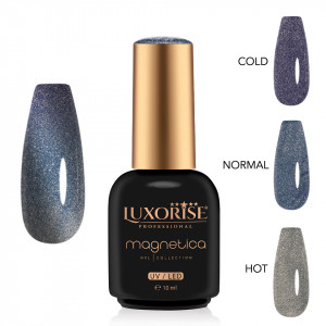 Oja Semipermanenta LUXORISE MAGNETICA - ThermoCharm, Amethyst Aura 10ml - Img 2