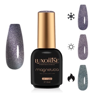 Oja Semipermanenta LUXORISE MAGNETICA - ThermoCharm, Cosmic Cobalt 10ml - Img 1