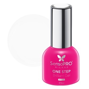 Oja Semipermanenta One Step Brilliant Gel SensoPRO Milano - #01 Charming White, 8ml