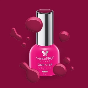 Oja Semipermanenta One Step Brilliant Gel SensoPRO Milano - #15 Flawless Rose, 8ml - Img 2