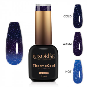 Oja Semipermanenta Termica 3 Culori LUXORISE ThermoCool, Dazzling Siren 10ml - Img 2
