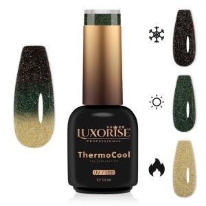 Oja Semipermanenta Termica 3 Culori LUXORISE ThermoCool, Fantasy Night 10ml